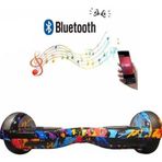 Elektrikli Kaykay Bluetoothlu Hoverboard 6.5 Inch Grafity Desenli Akıllı Denge Özelliği - D26