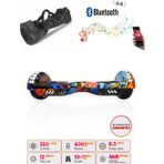 Elektrikli Kaykay Full Ledli Hoverboard Bluetooth Hoparlörlü 6.5 Inch Çanta Hediyeli D26