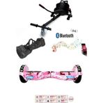 Elektrikli Kaykay Scooter Akıllı Denge Hoverboard + HoverKart + Çanta FULL LEDLİ EXTREM PAKET D05