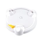 Elektrikli Kedi Oyuncak Akıllı Alay Kedi Sopa Çılgın Oyunu Iplik Turntable Kedi Chasing Manuel Fare Çörek Otomatik Turntable Oyuncak | Kedi Oyuncakları (Yurt Dışından) - Beyaz