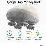 Elektrikli Saç Derisi Masaj Cihazı Kan Dolaşımını Arttıran, Şarjlı 3 Hızlı Tüm Vücud Masaj Aleti