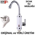 Elektrikli Sıcak Musluk Ani Su Isıtıcı Termal Şofben Musluk