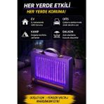 Elektrikli Sinek Öldürücü Lamba | Şarjlı, Sessiz, Led Işıklı Etkili Koruma