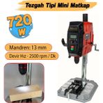 Elektrikli Tezgah Tipi Sütunlu Matkap Mandren 13 Mm Dijital Ekran 720 W 2500 Rpm Lazerli Mengeneli