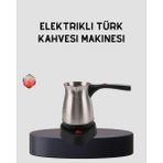 Elektrikli Türk Kahvesi Cezvesi 800W Kablosuz Döner Tabanlı Nemere - Renkli