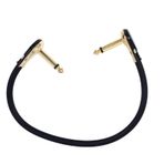 Elektro Gitar Efekt Pedal Kablosu, Gürültüyü En Aza İndirin Ve Dolaşmayan PVC Gitar Düz Yama Kablosunu Azaltın (GOLD 30cm)