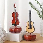 Elektro Gitar Müzik Kutusu Klasik Kurmalı Müzik Kutusu Dönen Müzik Kutusu Dönen Taban Yaylı Müzik Aleti Minyatür Artware Doğum Günü Sevgililer Günü Günü Için Hediye