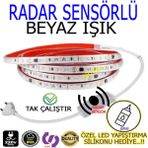 Elektroled Market 220V Şerit LED Yüksek Işık RADAR SENSÖRLÜ Beyaz Işık 3 Metre ((Adaptör Trafo Yok Tak Çalıştır)