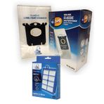 Elektrolux Uyumlu Classic Silence ZCZ 2000 Mega 12'li Paket Toz Torbası + HEPA FİLTRE
