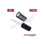 ELEKTROMALL 10 Uf 50v Elektrolitik Kondansatör 5x11 Mm - 10 Adet