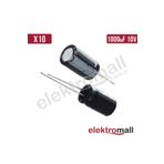 ELEKTROMALL 1000 Uf 10v Elektrolitik Kondansatör 8x12 Mm - 10 Adet