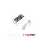 ELEKTROMALL Mini Dijital Termometre Sıcaklık Ölçer - Beyaz (PİL DAHİL)