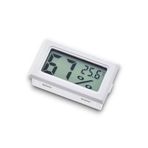 Elektromall Mini Lcd Dijital Elektronik Beyaz Termometre Higrometre Sıcaklık Nem Ölçer (KABLOSUZ) +2 PİL