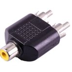 Elektromer 1 RCA Dişi 2 RCA Erkek Çevirici Jack