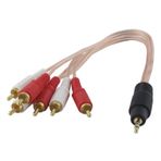 Elektromer 3.5 mm Stereo Erkek 6 Rca Erkek 5+1 Ses Sistemi Kablo