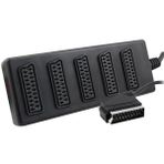 Elektromer 5'li Siyah 1 Erkek 5 Dişi Scart Dağıtıcı
