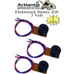 Elektronik Deney Zili 3 Adet Deney Proje Tasarım Zili 3 Volt Alarm Sinyal Zili Haparlör Mini Zil