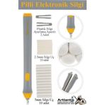 Elektronik Silgi Pilli 1 Paket Otomatik Taşınabilir Kalem Silgi Karakalem Eskiz Çizim Grafit Elektrikli