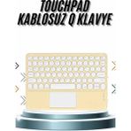 Elektronikçim Android ve Ios Uyumlu Bluetooth Klavye Touchpad Slim Kablosuz Wifi Q Klavye - 1 - Çok Renkli