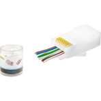 Elektronikçim Cat6 Ez RJ45 Konnektör - 100 Adet Beyaz / Özel Plastik Kutulu ND2406