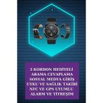 Elektronikçim Kulak Içi Kablosuz Bluetooth Kulaklık ve Nfc ve Gps Özellikli Akıllı Saat Alarm ve Titreşim - Renkli - Standart - 1