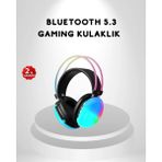 Elektronikçim Rgb Işıklı Kablosuz Kulaklık Bluetooth 5.3 800MAH Ergonomik Ipx4 Dayanıklı - Renkli - 1