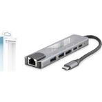 Elektronikçim Type-C Hub HDMI 4K USB 3.0 Lan 6 Port - Gri HDX7791