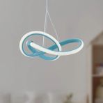 Elektroyou Bonna Modern Tekli Mavi Sarkıt LED Beyaz Power Ledli Salon Mutfak Oda Hol Ledli Avize