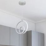Elektroyou Orjin Beyaz Tekli Sarkıt LED Beyaz Işık Ultra Ledli Salon Mutfak Oda Hol Ledli Avize