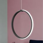 Elektroyou Rings Siyah Tekli Sarkıt LED Beyaz Işık Ultra Ledli Salon Mutfak Oda Hol Ledli Avize