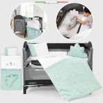 Elele Elelelife Rain 6 Parça Oyun Parkı Park Yatak Bebek Uyku Seti Mint - 70 x 135 cm