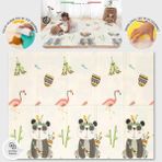 Elele Krem Rengi 150x200 cm Panda Katlanabilir Oyun Matı ve Halısı