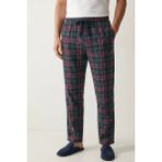 elemge %100 Pamuk Kareli Erkek Pijama Altı Yumuşak Esnek Rahat Kalıp Cepli Ipli Yeşil Ekose Relax Fit - 2XL