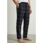 elemge %100 Pamuk Kareli Erkek Pijama Altı Yumuşak Esnek Rahat Kalıp Cepli Ipli Yeşil Ekose Relax Fit