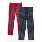 Elemge Esnek Kumaş Rahat Kesim Likralı Regular Fit Erkek Pijama Altı Beli Lastikli İpli Cepli Ekoseli Uyku Pantolonu İnce Eşofman (Kırmızı Yeşil, XL)