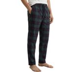 Elemge Kareli Pijama Altı Esnek Kumaş Rahat Kesim Esnek Regular Fit Beli Lastikli İpli Cepli Erkek Ekoseli İnce Eşofman Tek Alt (Yeşil-Kırmızı, XL)