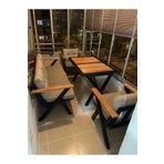 ELEN HOME Masalı 3+1+1 Bahçe Takımı Dış Ve Iç Mekan Metal Çay Seti Süngerli Balkon Mobilyası