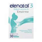 Elenatal 3 Doğum Sonrası Emzirme 30 Kapsül Takviye Edici Gıda