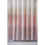 Elenor 1/2,5 Orta Pileli Şeritli Keten Görünümlü Çocuk Odası Tül Perde Melon - Beyaz - Pembe - 250 x 270 cm