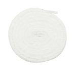 Elerevyo 1 Çift Yuvarlak Bulanık Ayakkabı Bağcıkları Spor Ayakkabılar için, 0.28 '' Tüylü Yumuşak Ayakkabı Bağcıkları Yürüyüş Günlük Ayakkabı, Beyaz, 120cm/47.24"