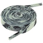 Elerevyo Leopar Desenli Düz Ayakkabı Tutuşları Hayvan Desenli Spor Ayakkabı Bağcıkları Spor Ayakkabı 2 Çift, Beyaz, 140cm/55.1"