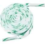 Elerevyo Renkli Baskılı Düz Ayakkabı Bağcığı Spor Ayakkabıları için Mürekkep Ayakkabı Dantelleri Sıçrayan 2 Çift, Beyaz-yeşil, 120cm/47.24"