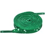 Elerevyo Unisex Düz Ayakkabı Bağcıkları Splatter Boyalı Eğlenceli Ayakkabı Bağcığı Spor Ayakkabı için 2 Çift, yeşil beyaz, 160cm/63"