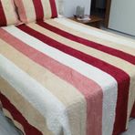 Elessa Home Varak Baskili Cift Tarafli Cift Kisilik Yatak Ortusu
