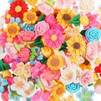 ElevateTech 100 adet Flatback papatya çiçek Charms, el sanatları için Cabochons Flatback deliksiz papatya uygun Scrapbooking saç tokası kafa bandı DIY çivi hediyeler dekorlar