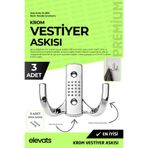 Elevats Premium Krom Çiftli Portmanto Askısı | Metal Vestiyer Askılığı | Duvar Tipi Elbise, Mont ve Çanta Askısı | Dayanıklı ve Şık Tasarım | EL4010