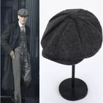 Eleven Market Kışlık 8 Parca Kaşmir Düz Renk Peaky Blinders Model Erkek Kasket London Şapka Füme Çizgili