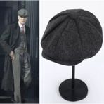 Eleven Markets Kışlık 8 Parca Kaşmir Düz Renk Peaky Blinders Model Erkek Kasket London Şapka Füme Çizgili Füme