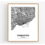 Eleville 8X10 Çerçevesiz Toronto Kanada Şehir Manzarası Soyut Yol Modern Harita Sanat Baskısı Poster Duvar Ofis Ev Dekoru Minimalist Çizgi Sanat Memleketi Ev Taşınma wgn519