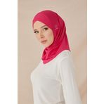 ELF PRIVE Çapraz Hijab Bone-fuşya